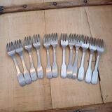 12 antique cake forks