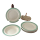 Set of 8 plates Ceranord St-Amand semi-porcelaine