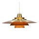 Rare David Mogensen Golden Pendant Lamp for Super Light : 1970s Scandinavia