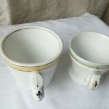 2 cups brulots in porcelain thick bistro late 19 eme