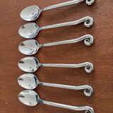 24-piece vintage stainless steel cutlery set with spiral handles - cutlery set
