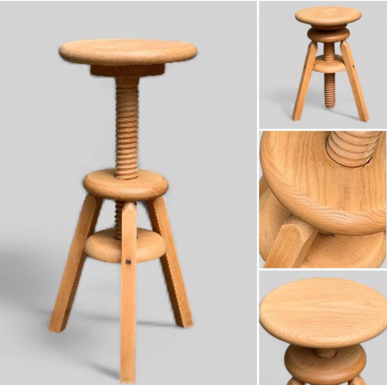 Tripod screw workshop stool 1950