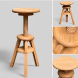 Tripod screw workshop stool 1950