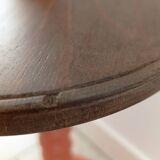 Refurbished Vintage Twisted Side Table - Terracotta, Walnut & Copper