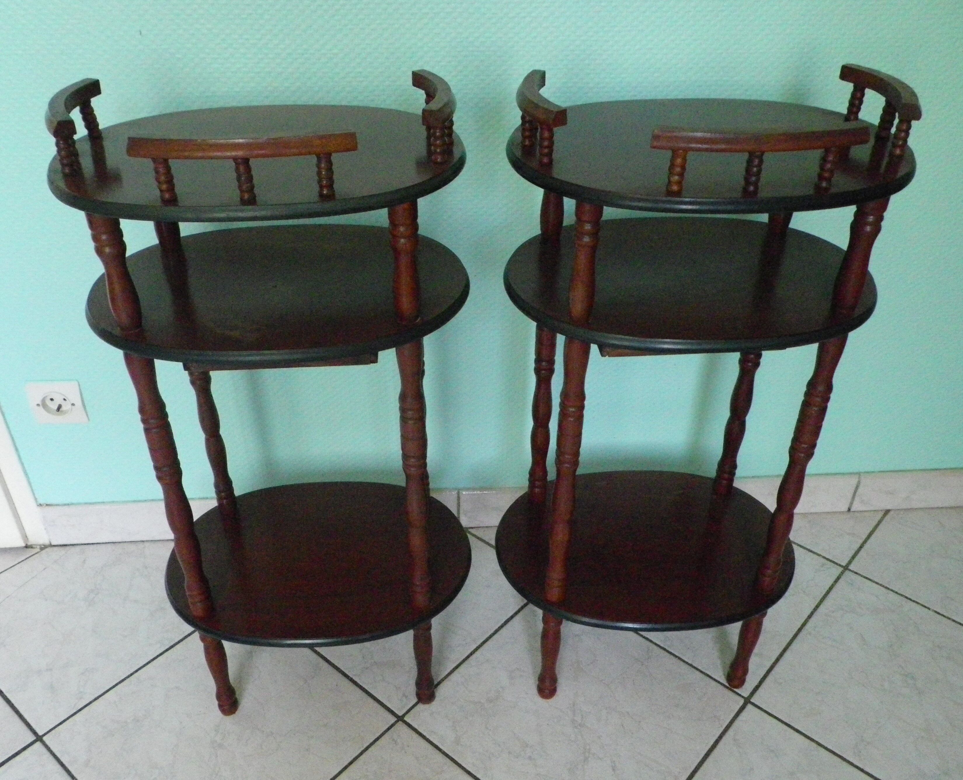 Telephone extra cabinet, wooden, 3 trays, 1 drawer