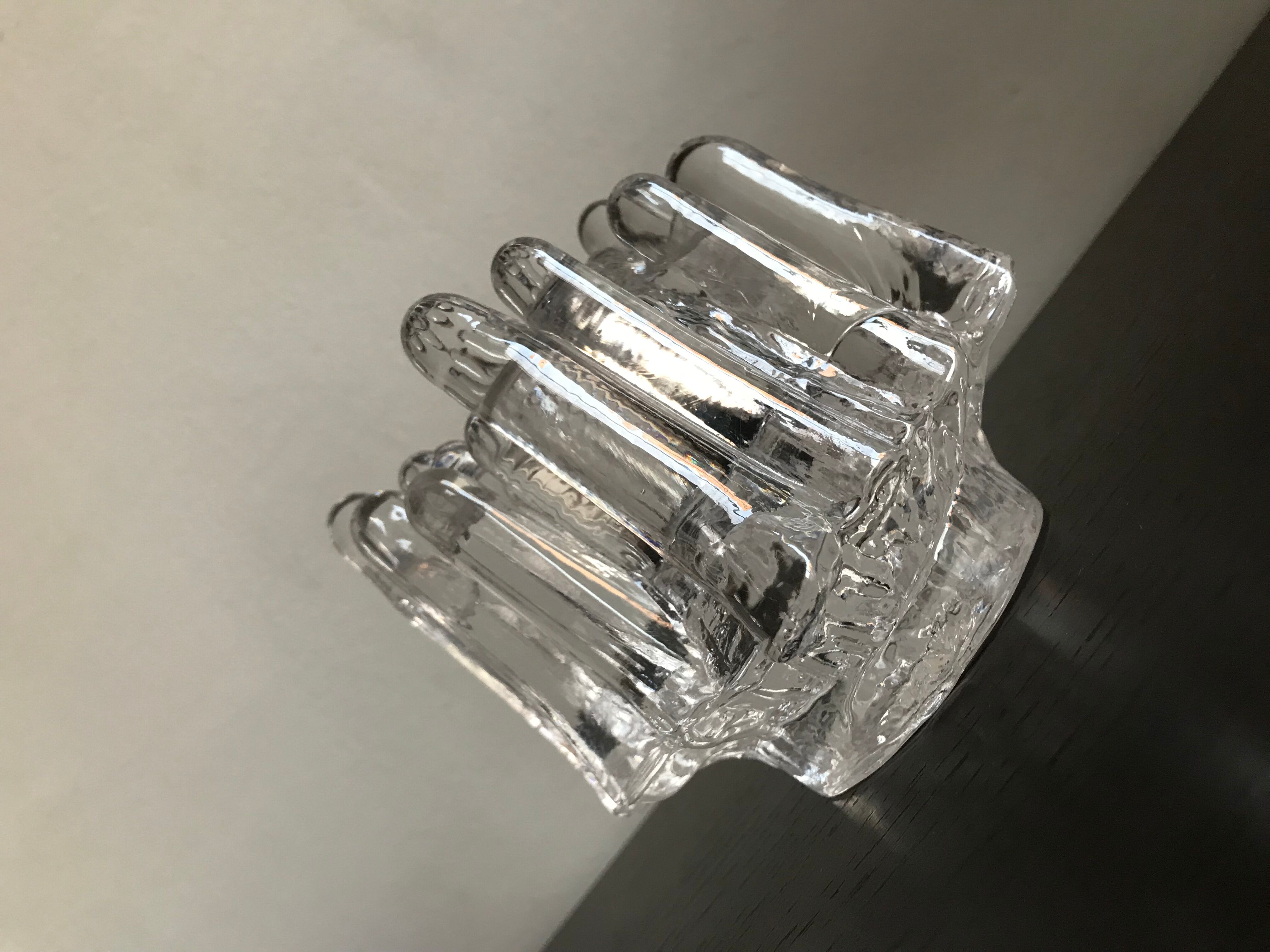 Kosta Boda's Scandinavian vintage glass candlestick