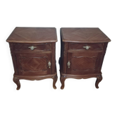 Pair of mahogany bedside tables
