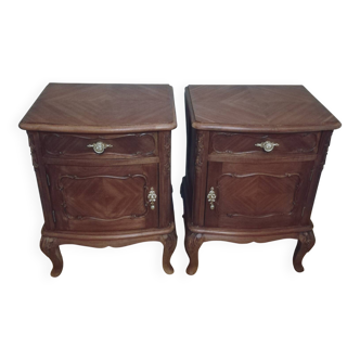 Paire de tables de chevets en acajou