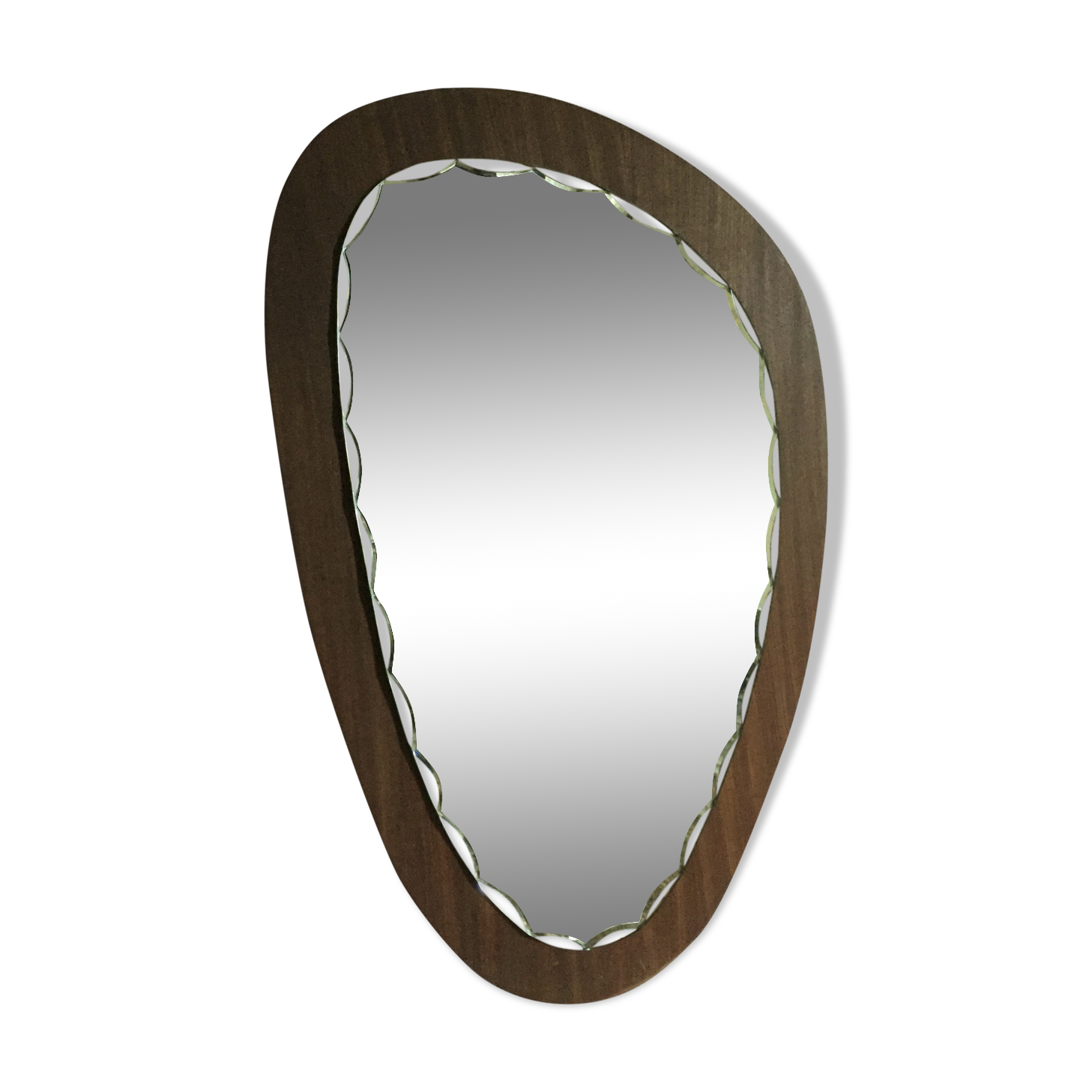 Asymmetric Scandinavian mirror 60 x 37 cm