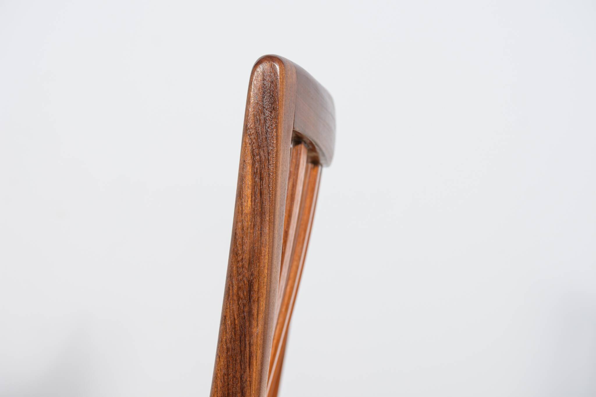 Mid-century teak and fabric dining chairs by Leslie Dandy for G-Plan.