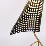 Lampe de table tripode en laiton et métal années 1950