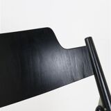 Black Mid Century “SE18” folding chair by Egon Eiermann for Wilde + Spieth