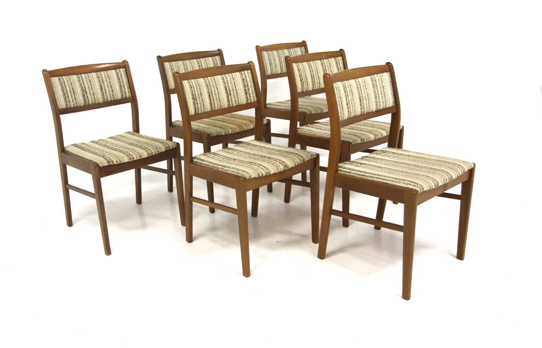 Set of 6 Scandinavian beech chairs, Snickerinytt AB, Lammhult, Sweden, 1960.
