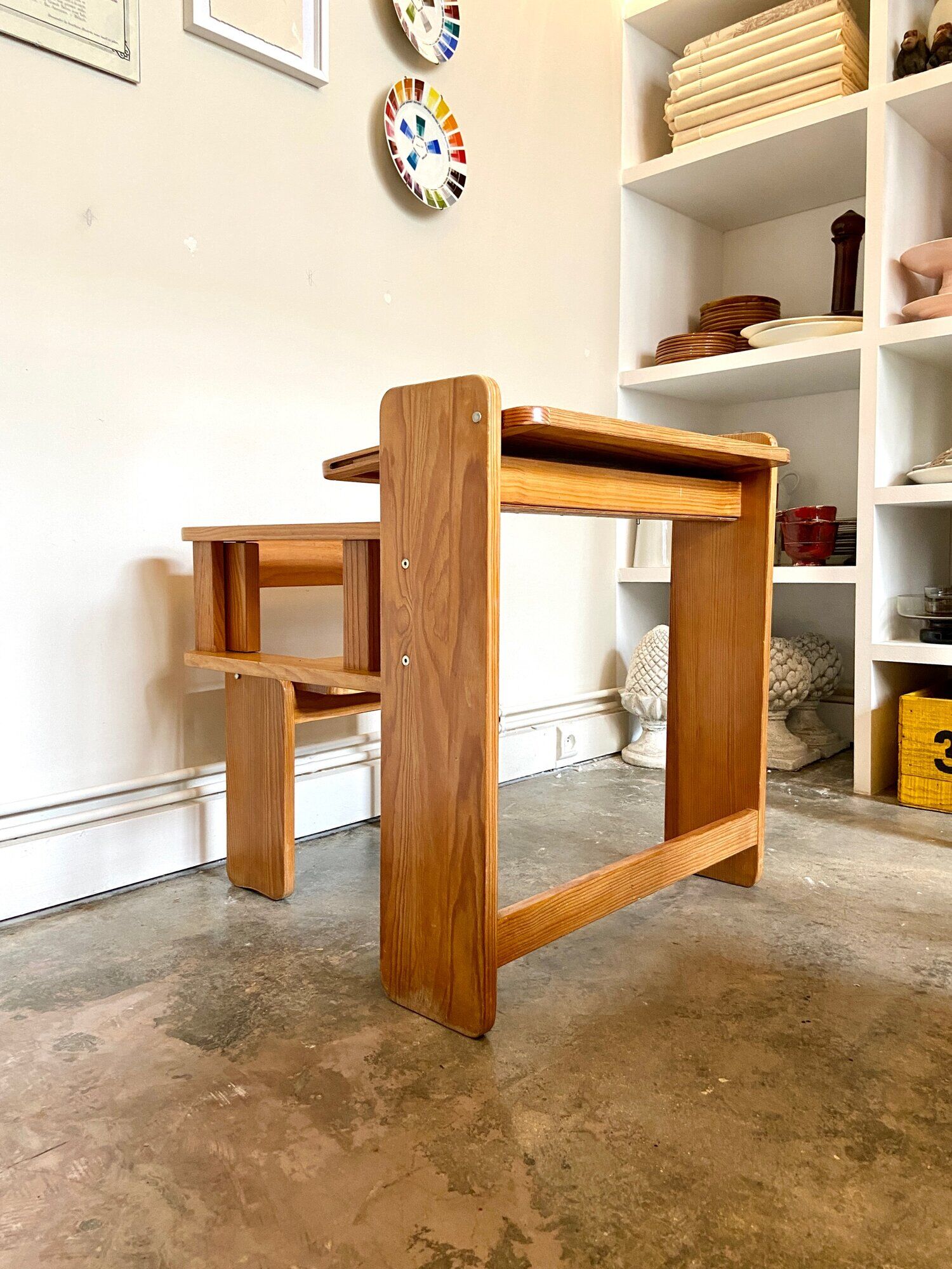 Bureau modulable Trama pour enfant en bois clair
