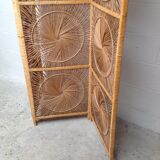 Vintage rattan screen