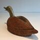 Ceramic and Brass Duck Catchall, Tarzia Firenze, Italian Work,