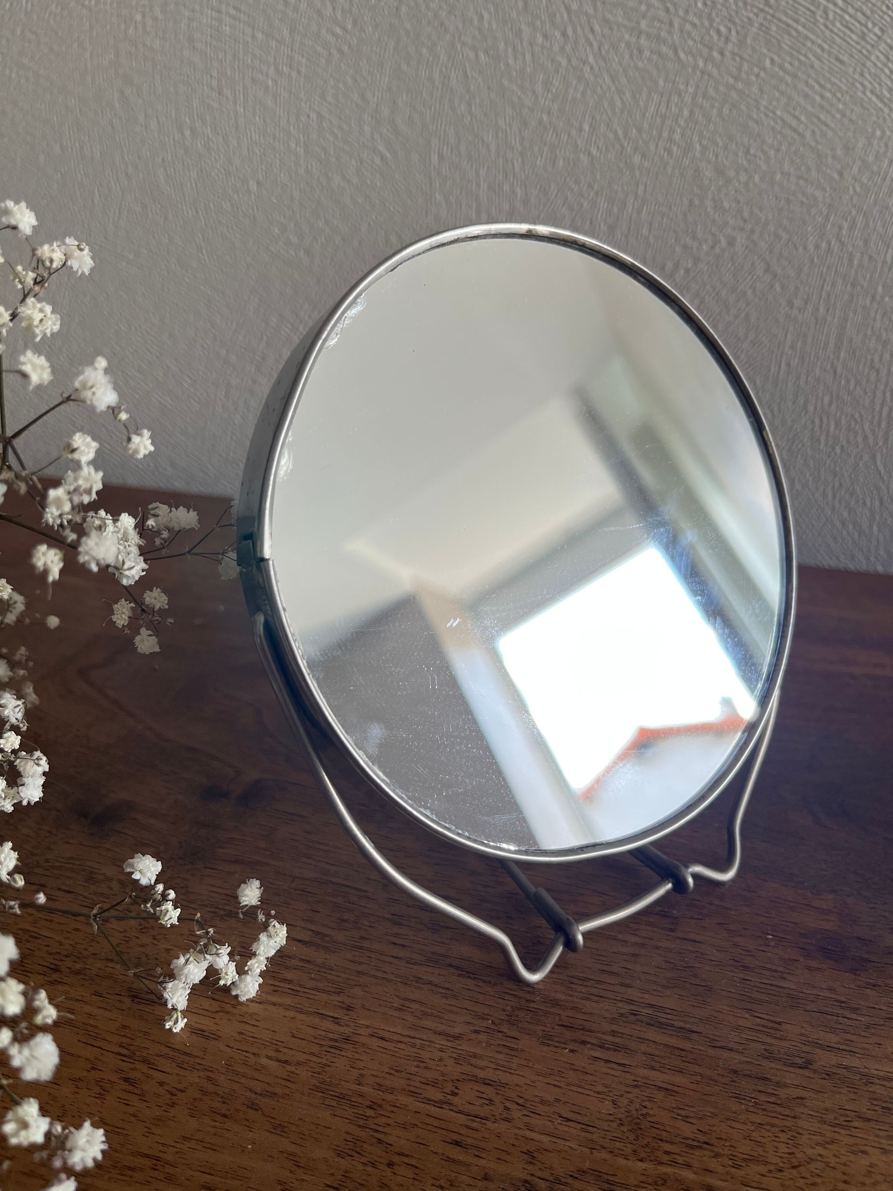 Round barber mirror 14.5 cm