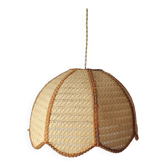 Suspension fleur en rabane