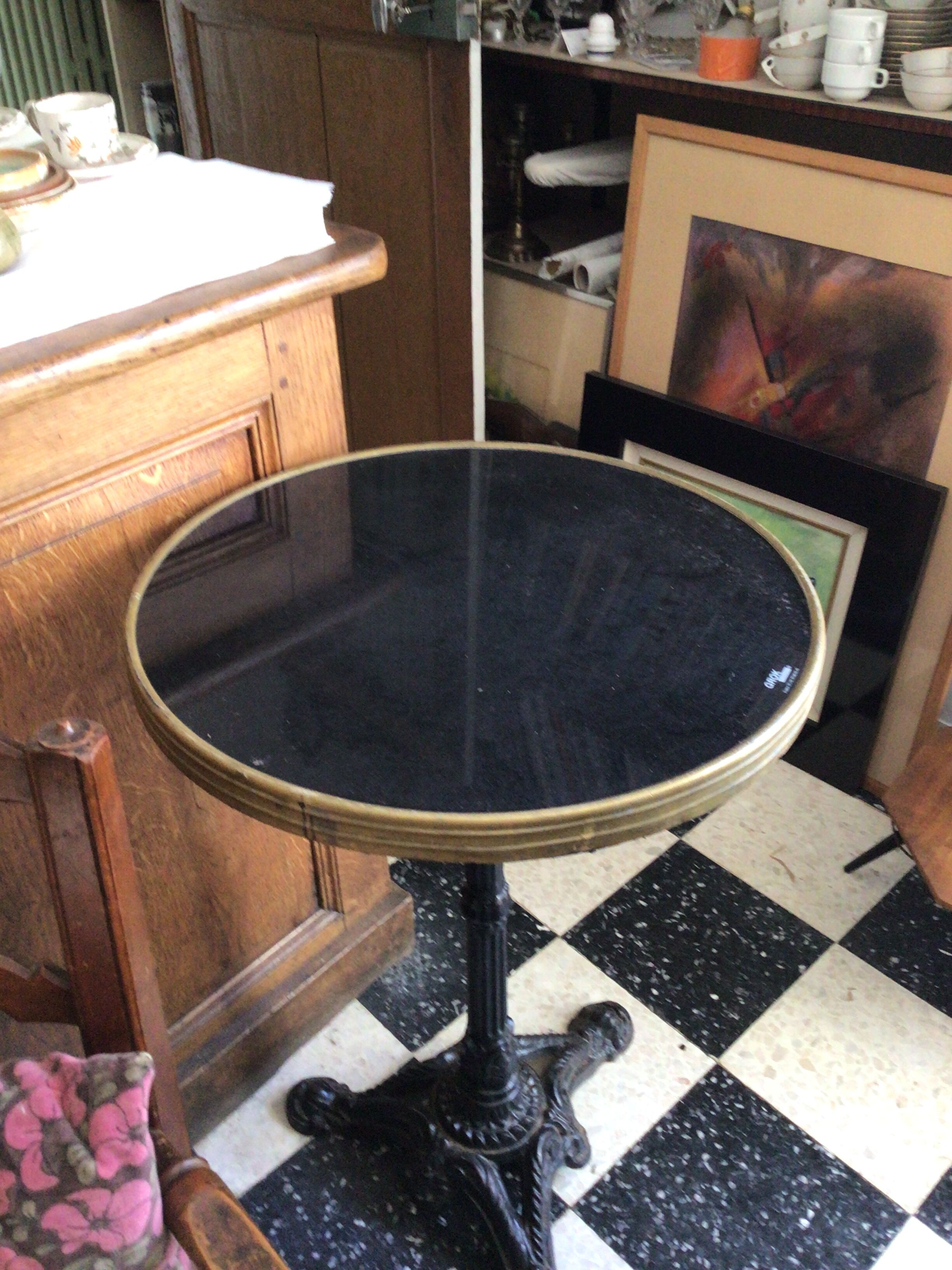 Bistro table cast iron legs