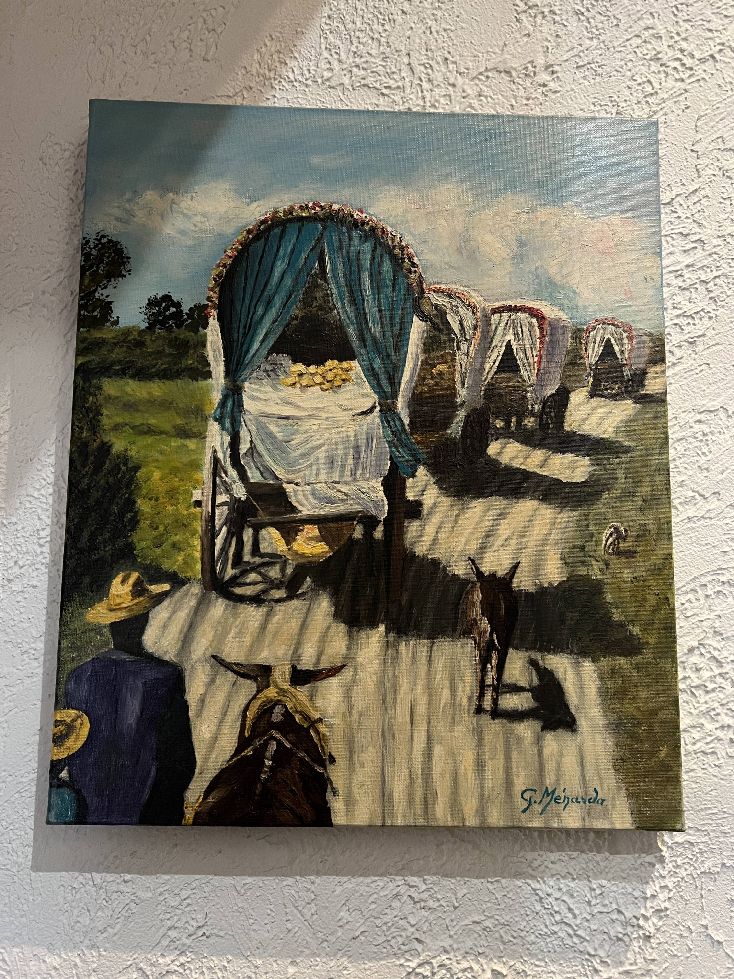 Oil painting caravans America