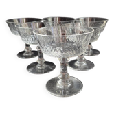 6 Coupes à champagne Baccarat Champigny