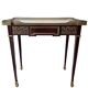 Table de salon , bureau style Louis XVI en bois, marbre et laiton