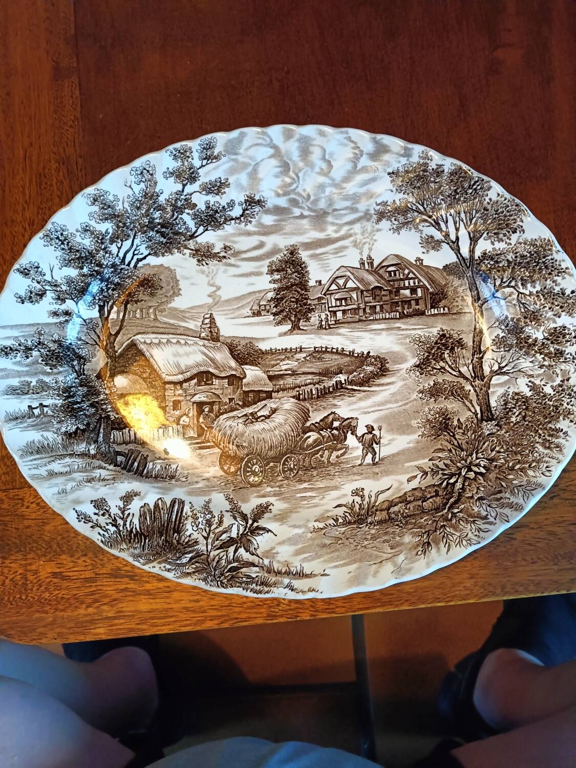 Long Ridgway dish. Hayride