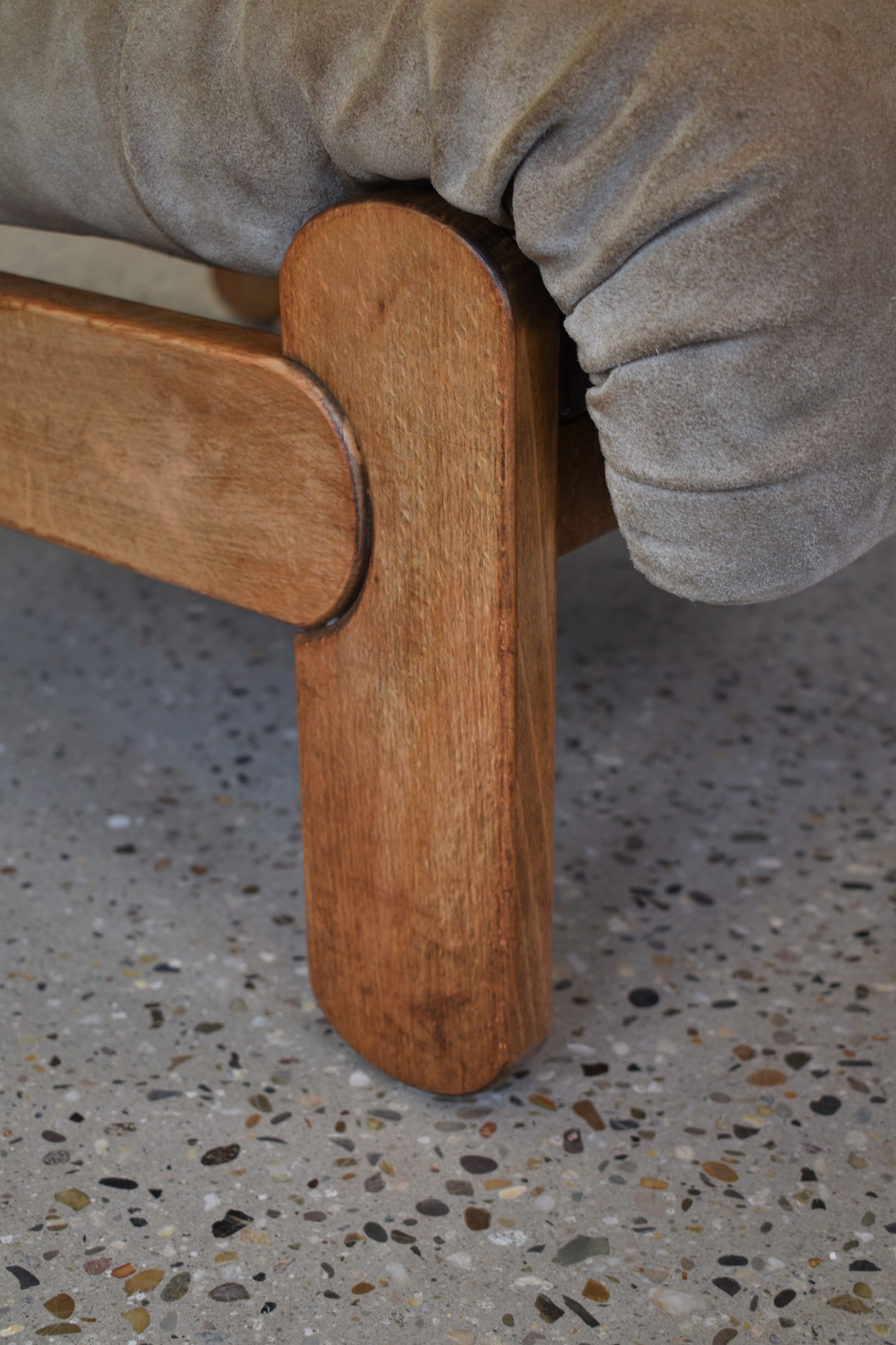 Pair of wild leather lounge chairs