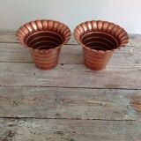 Duo de cache pots en cuivre