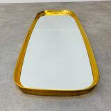 Mirror rearview mirror gold strapping Schönform 60s