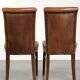 Set of 6 sheepskin dining chairs in a cognac colour with a lovely patina