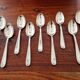 Christofle, Paris - Set of 9 small spoons (coffee) - Marot/Bérain model - in silver-plated metal