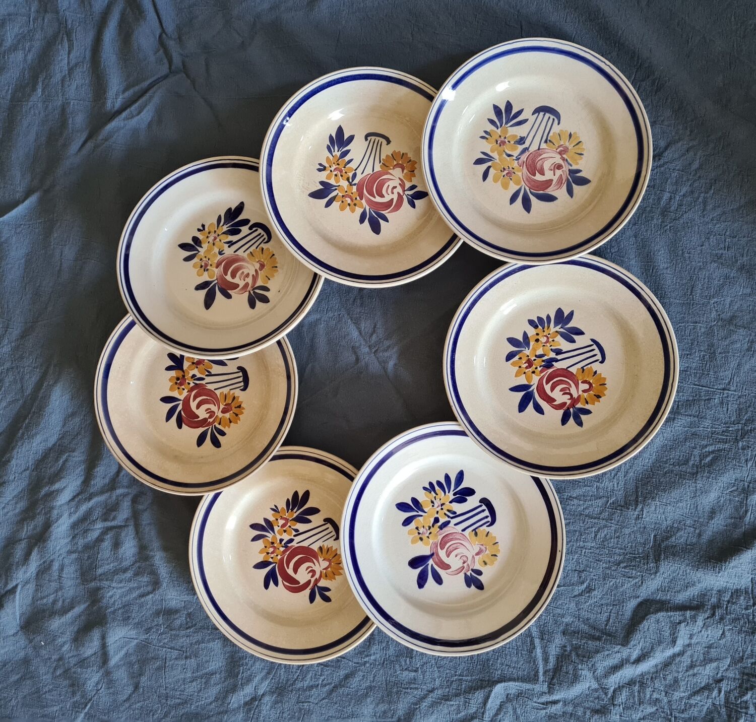 HBCM opaque porcelain dinner plates