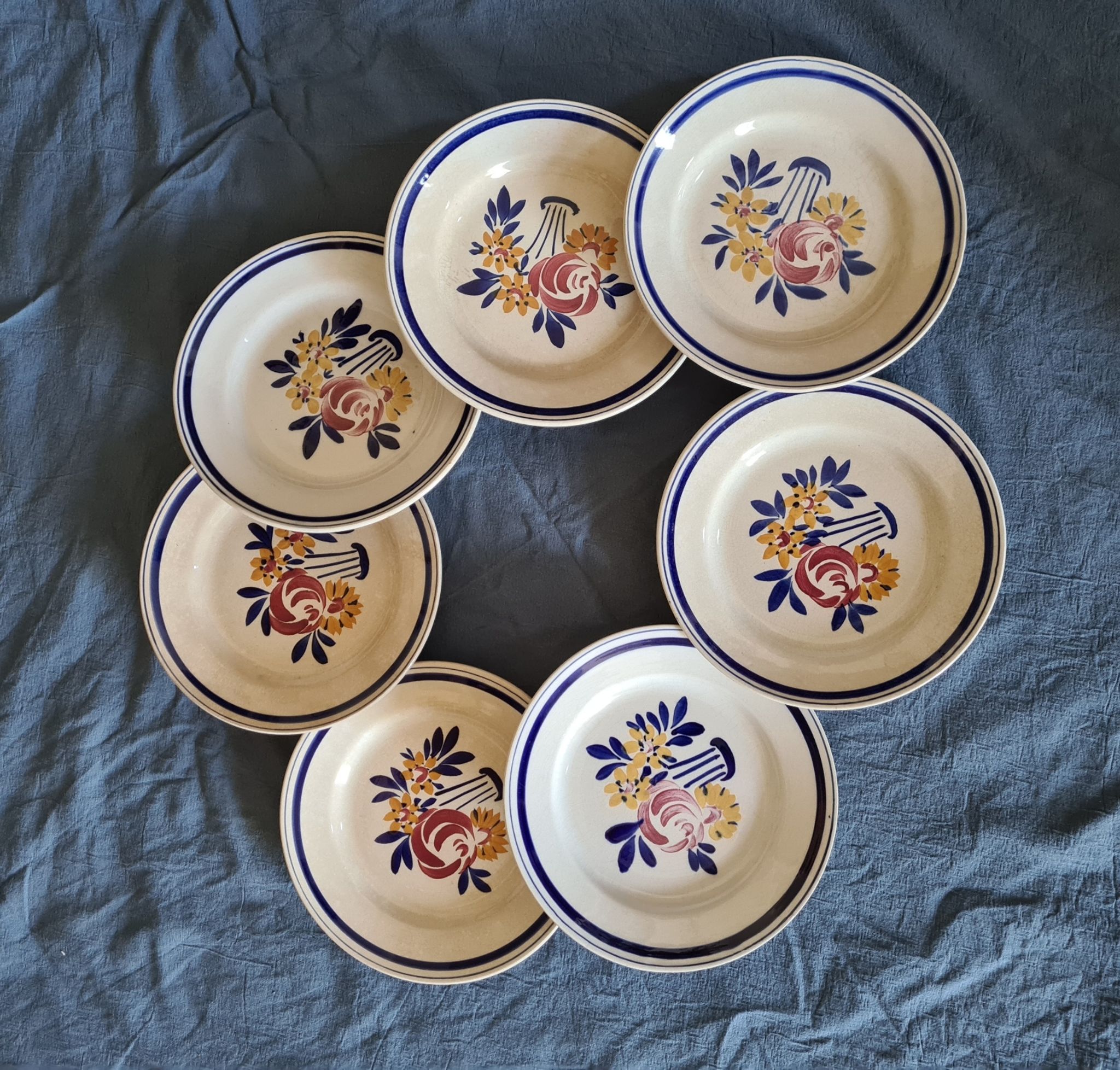 Assiettes plates porcelaine opaque HBCM