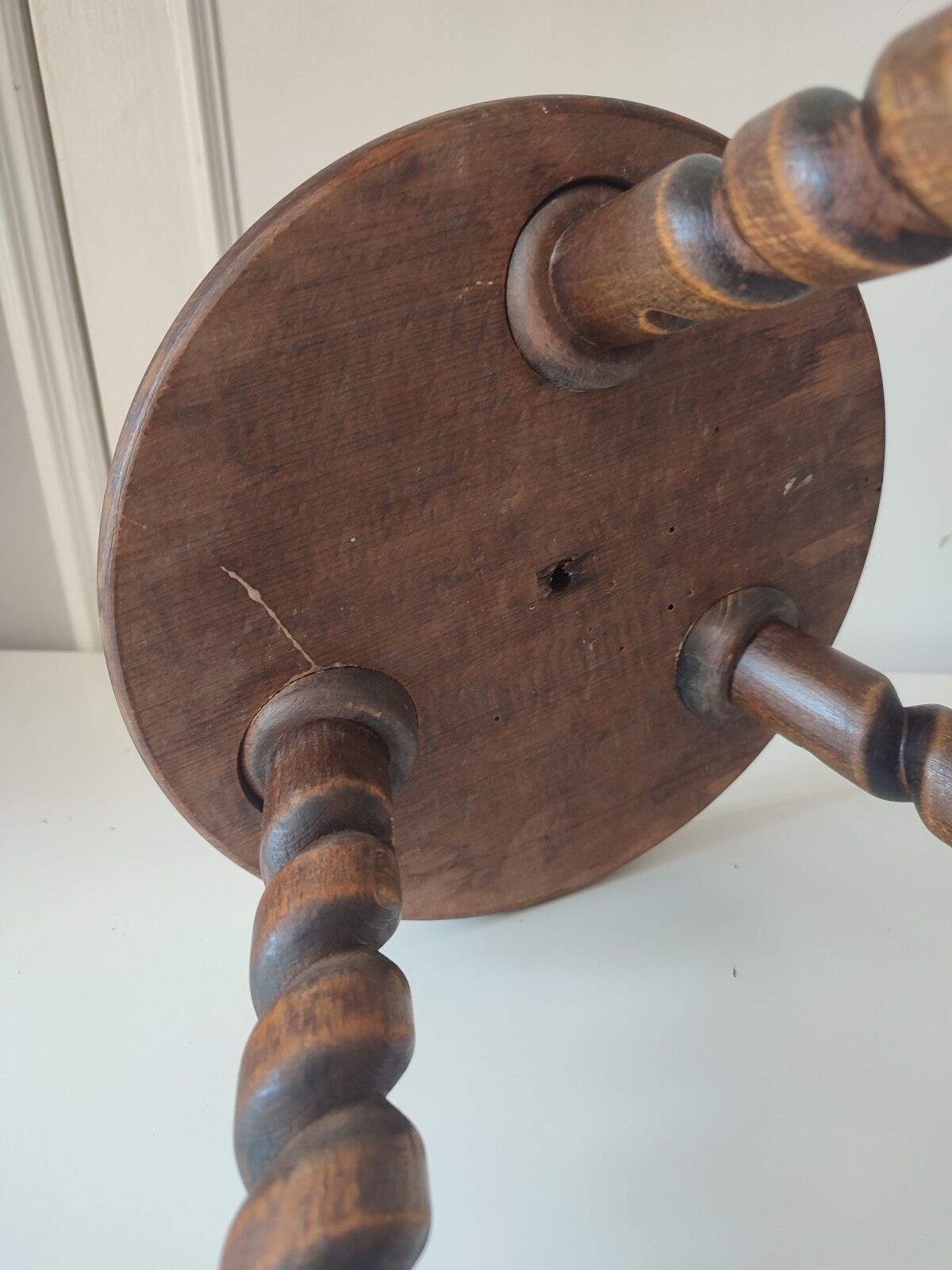 Wood tripod stool