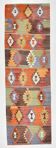 3x10 Geometric Multicolor Turkish Kilim Runner Rug,Rug For Hallway,95x295Cm