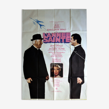 Original cinema poster "Année Sainte" Jean Gabin, Jean-Claude Brialy