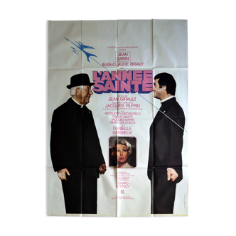 Affiche cinéma originale "L’année Sainte" Jean Gabin, Jean-Claude Brialy