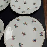 Dessert plates series of six Limoges Legrand porcelain