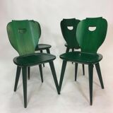 Set of 4 chairs mid-century pine by Carl Malmsten for Svensk as Sweden