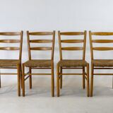 Chaises de salle à manger assises par Hein Salomonson années 1950, Set de 4