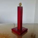Lamp "the tanner" in burgundy leather 60s 70s