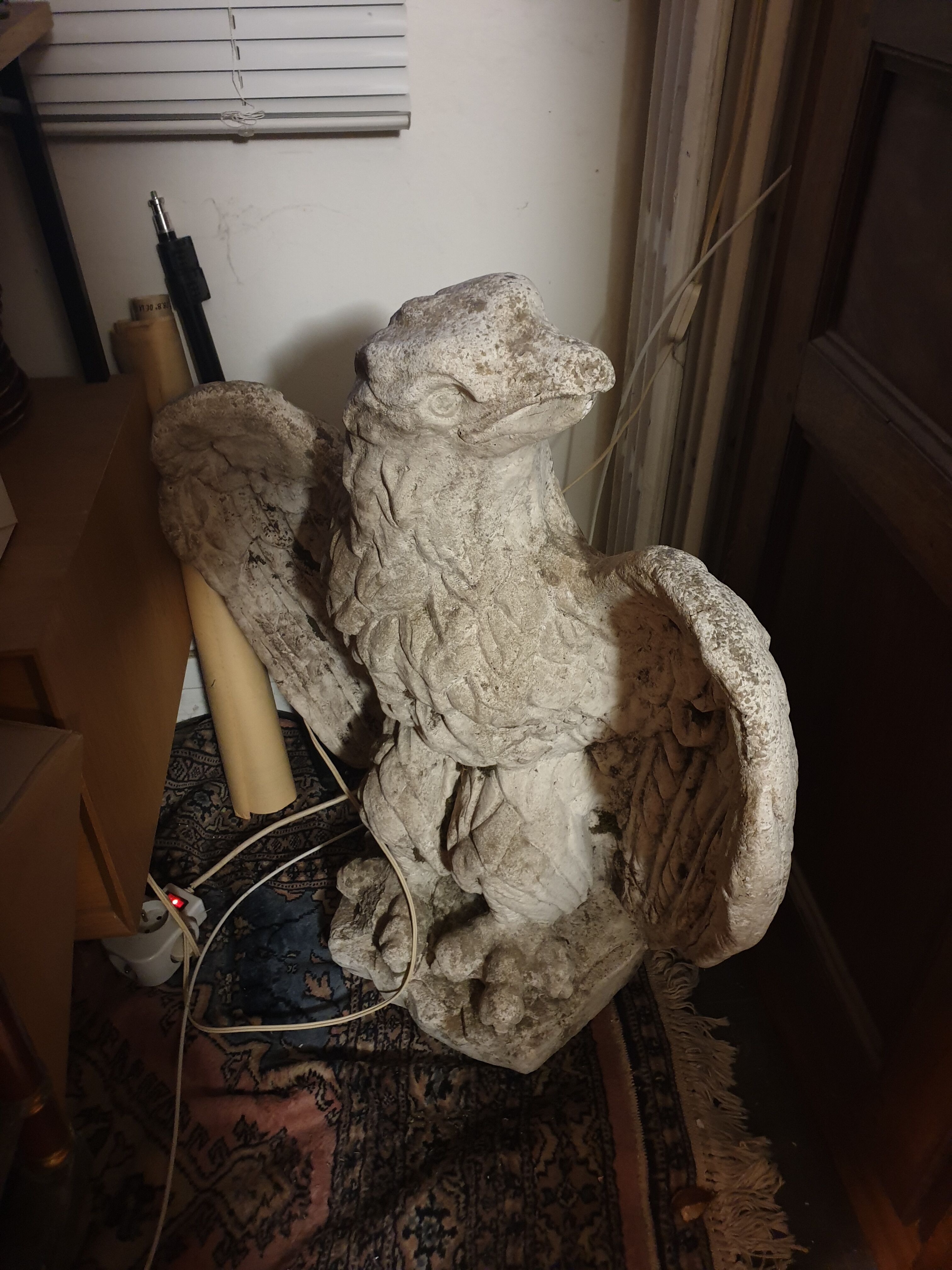 Imperial eagle in fiber cement XXth