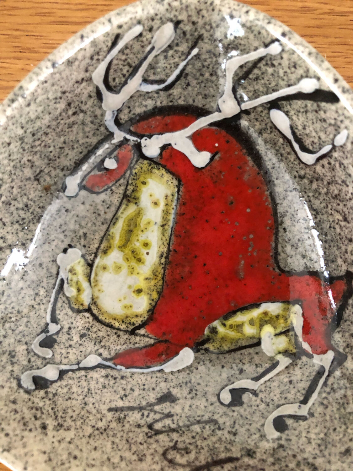 Vide-poche en faience signé Gegel année 60