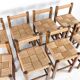 Suite de 8 tabourets en corde
