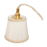 Stroller with pleated fabric lampshade