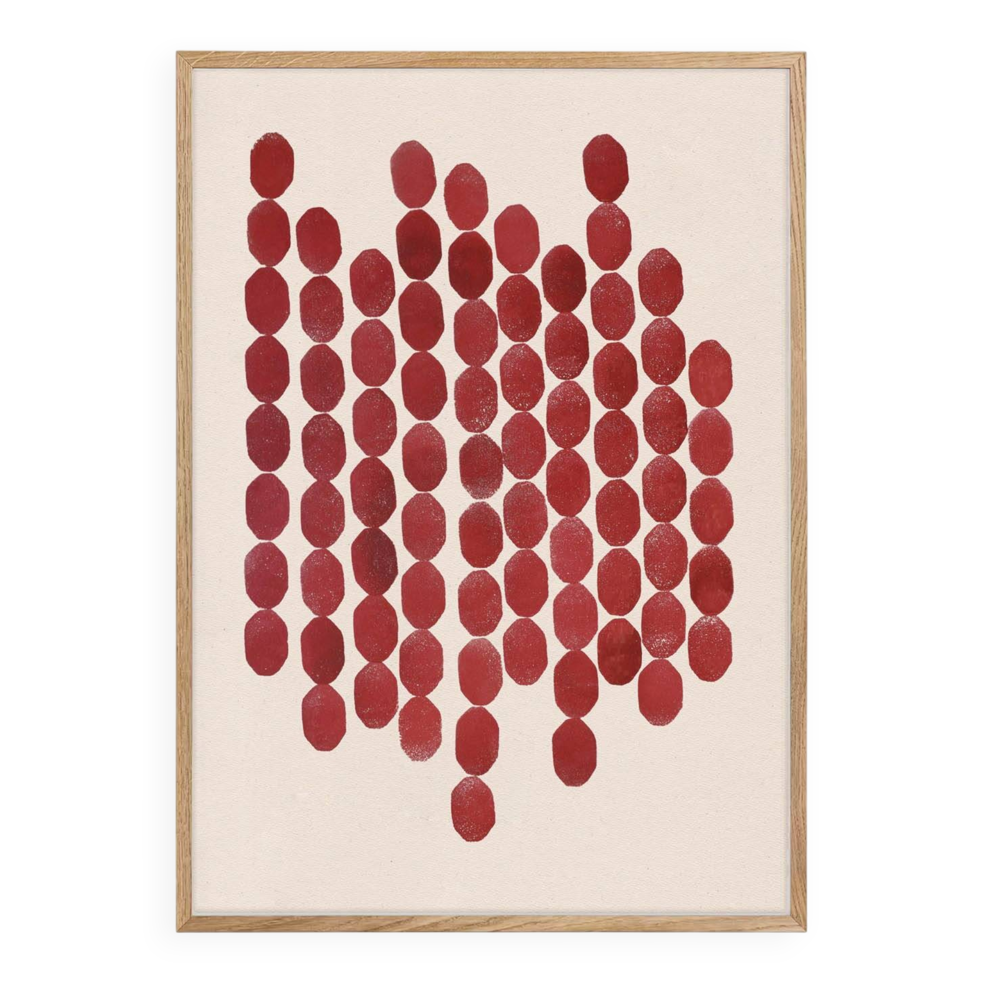 Large abstract painting 50x70 dark red signed eawy