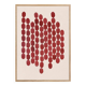Large abstract painting 50x70 dark red signed eawy