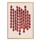 Grande peinture abstraite 50x70 rouge foncé signée eawy