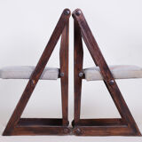 Paire de fauteuils Avant Gard fabriqué dans les années 1940 en Tchéquie. Original, non restauré.